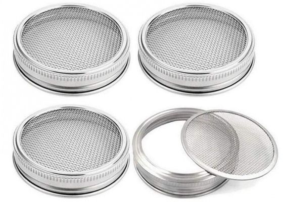 Schermo rotondo del metallo di 304SS Mason Jar Sprouting Lids With non che arrugginisce