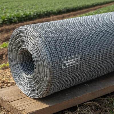 Tessuto in rete metallica argentata costruito per elevata resistenza alla corrosione, agricoltura e maggiore longevità in condizioni difficili