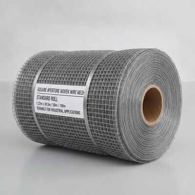 Telo metallico a maglia quadrata standard in rotolo 1,22 m 30,5 m 50 m 100 m Telo metallico resistente per applicazioni industriali