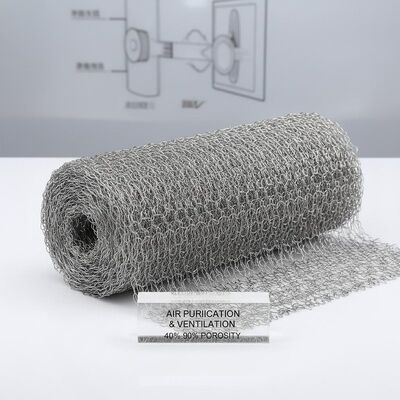 Rete metallica lavorata a maglia con porosità dal 40% al 90% progettata per sistemi di purificazione dell'aria e ventilazione