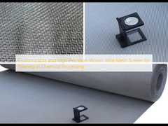 Schermo a maglia di filo tessuto personalizzabile e ad alta precisione per il filtraggio nella lavorazione chimica